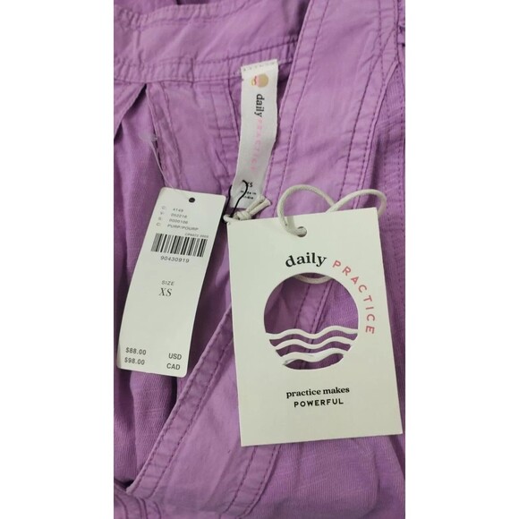 Daily Practice by Anthropologie Short-Sleeve Mini Dress Cotton Purple XS 277210 - Picture 11 of 11